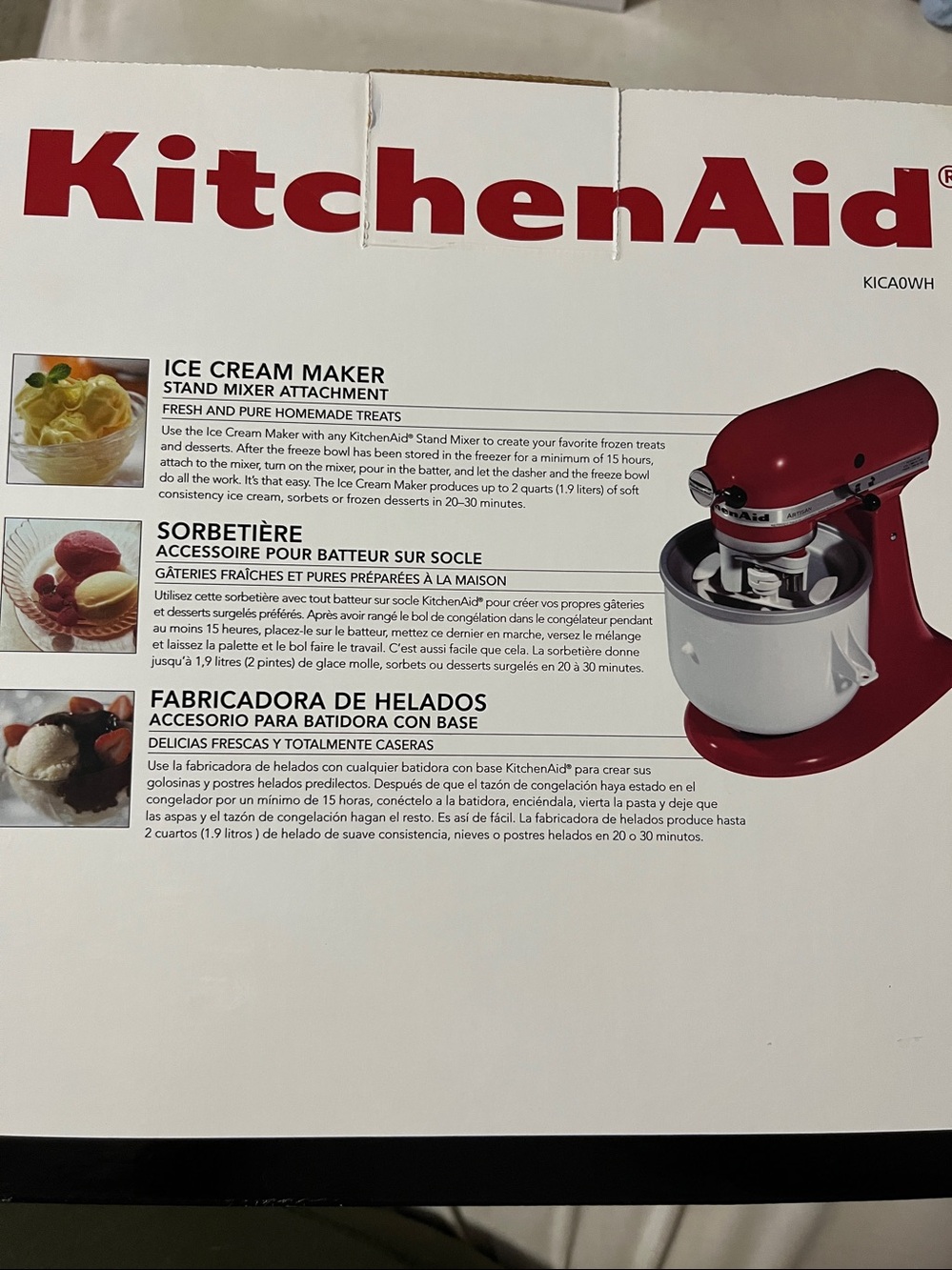 Kitchen Aid Ice Cream Maker New In Box - Picture 3 of 6